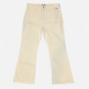 GAP High Rise 70s Flare Cream Corduroy Pants SIZE WOMEN'S 34 / 18 - NWT